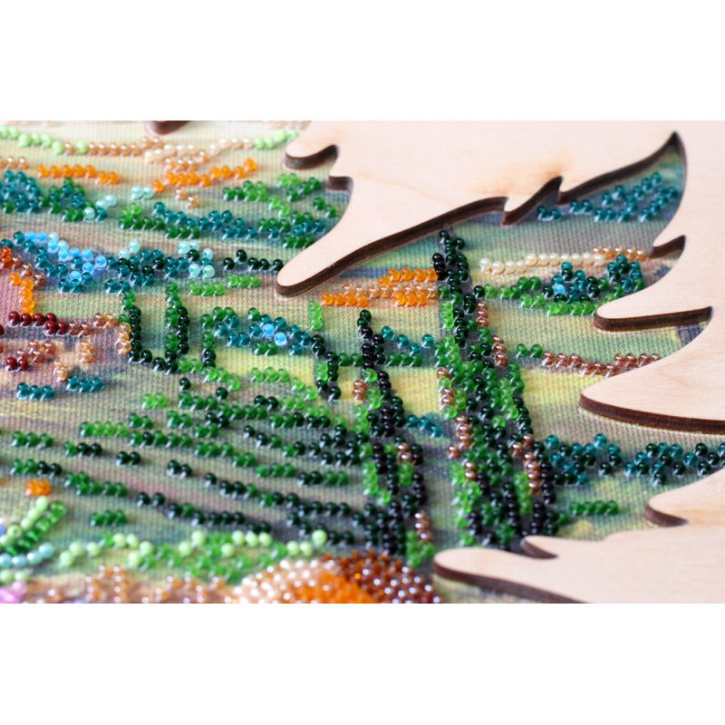 Bead Embroidery Kit with Wooden Frame "The sun of Toscana"