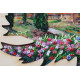 Bead Embroidery Kit with Wooden Frame "The sun of Toscana"