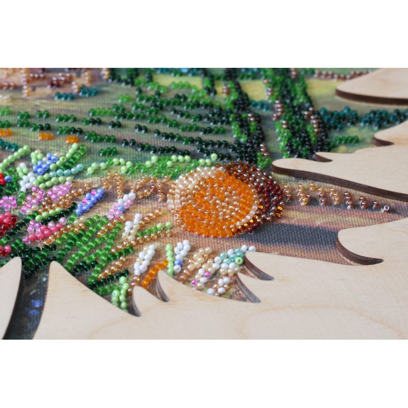 Bead Embroidery Kit with Wooden Frame "The sun of Toscana"