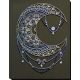 Bead Embroidery Kit on Art Canvas "Moon pattern"