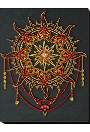 Bead Embroidery Kit on Art Canvas "Sunny pattern"