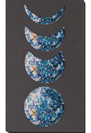 Bead Embroidery Kit on Art Canvas "Moon phases"