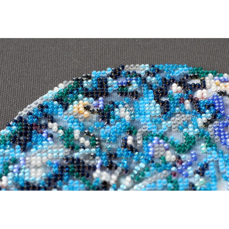 Bead Embroidery Kit on Art Canvas "Moon phases"