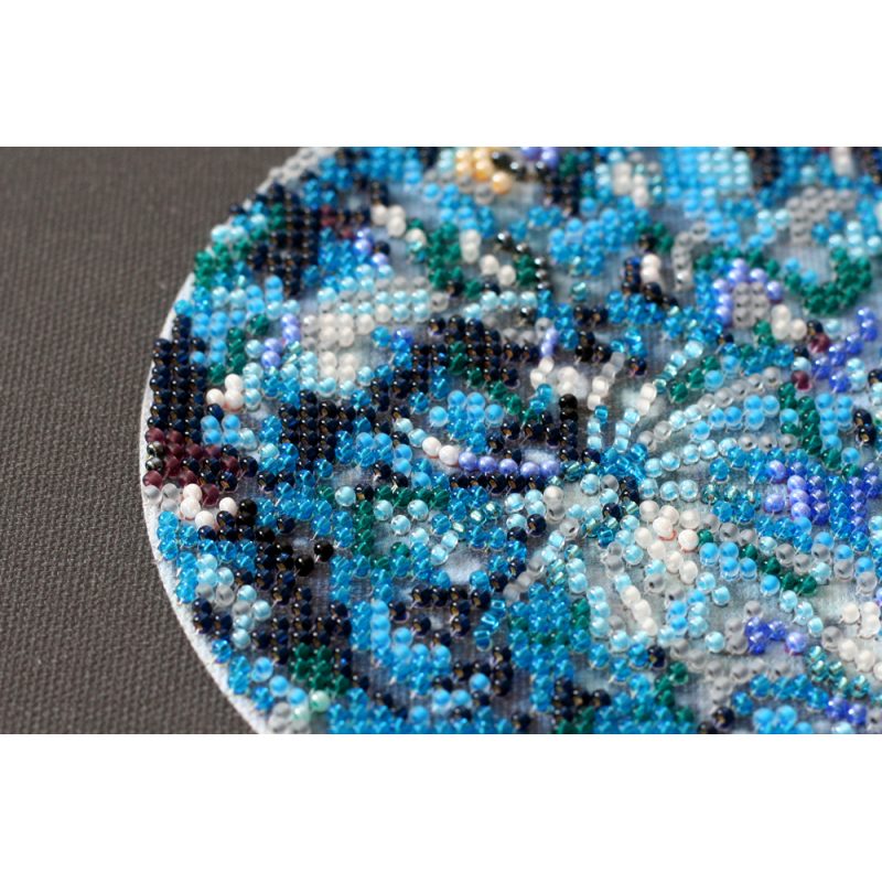 Bead Embroidery Kit on Art Canvas "Moon phases"