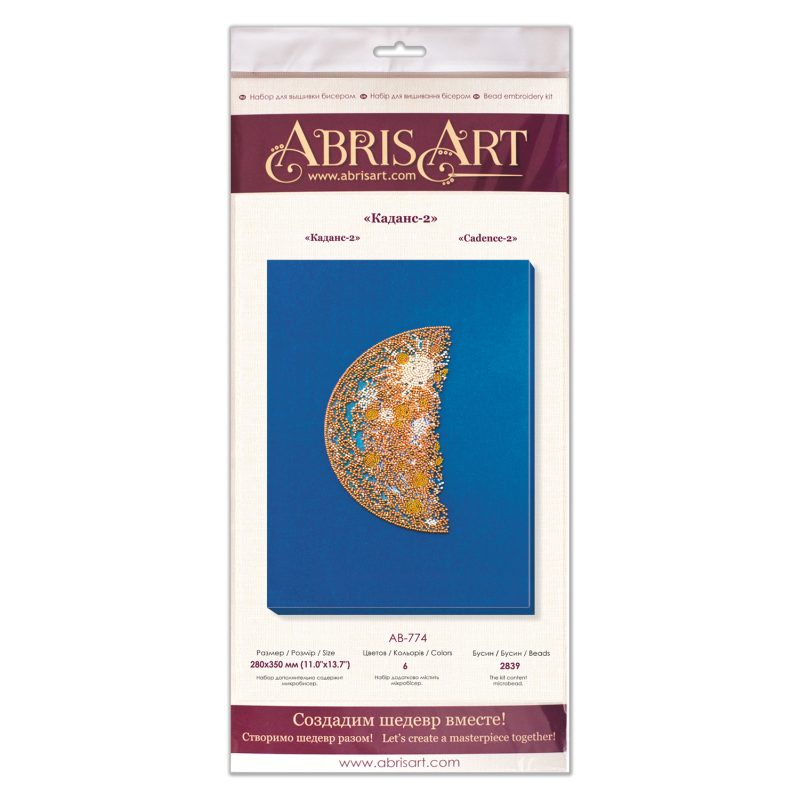 Bead Embroidery Kit on Art Canvas "Cadence-2"