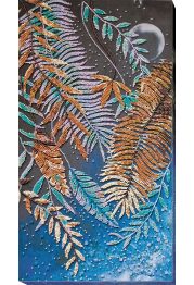 Bead Embroidery Kit on Art Canvas "Tropical night"