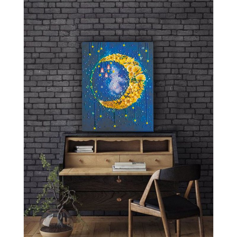 Bead Embroidery Kit on Art Canvas "The night shone"