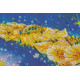 Bead Embroidery Kit on Art Canvas "The night shone"