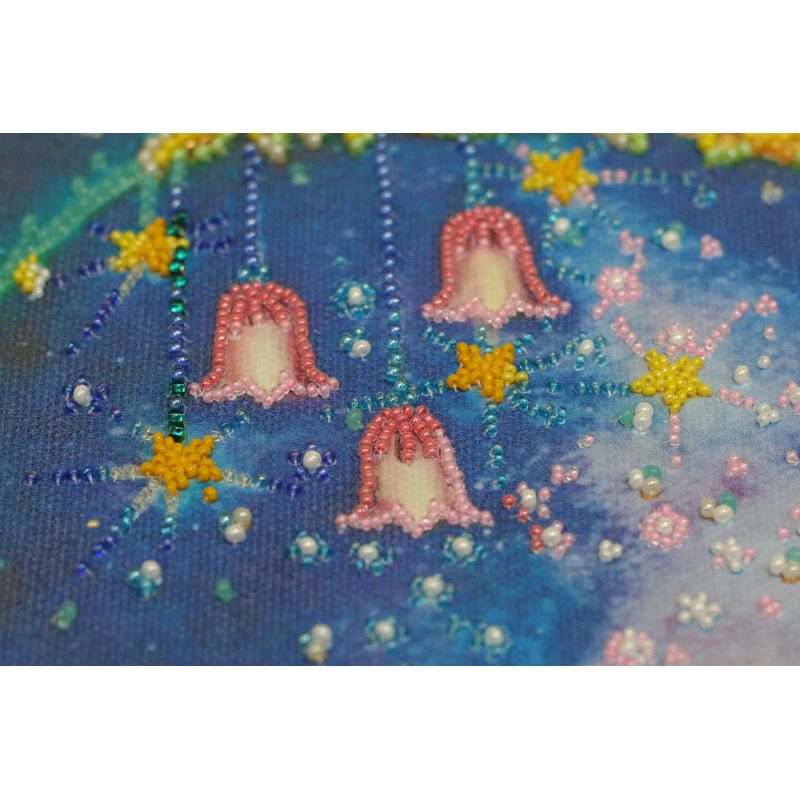 Bead Embroidery Kit on Art Canvas "The night shone"