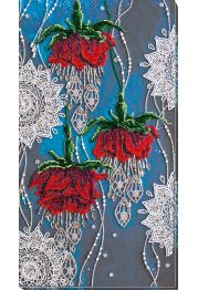 Bead Embroidery Kit on Art Canvas "Night flowers"