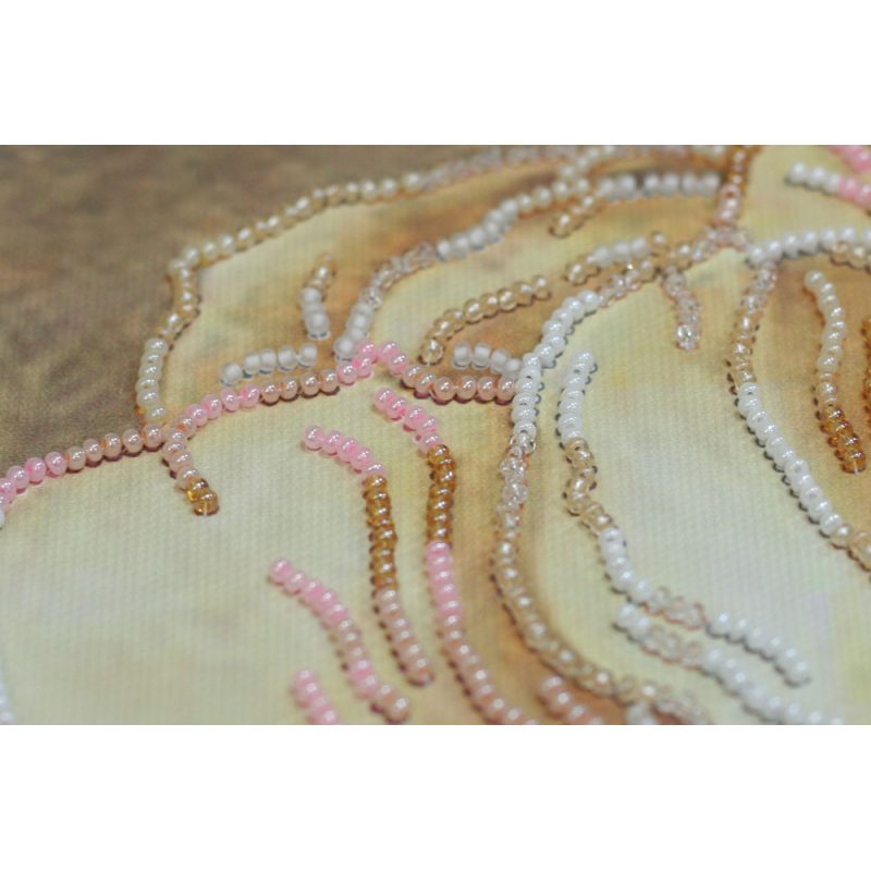 Bead Embroidery Kit on Art Canvas "Peony-2"