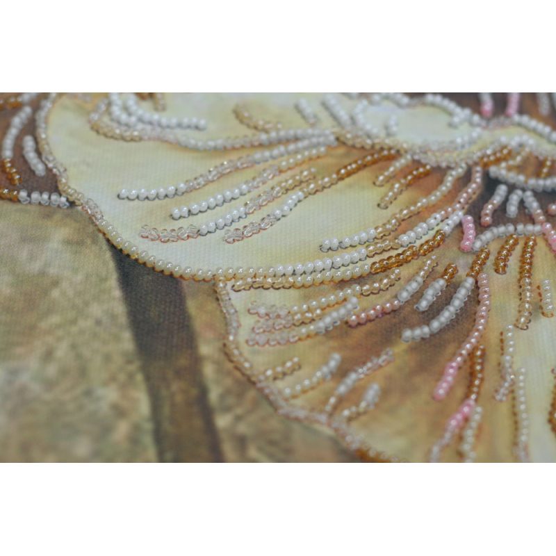 Bead Embroidery Kit on Art Canvas "Peony-2"