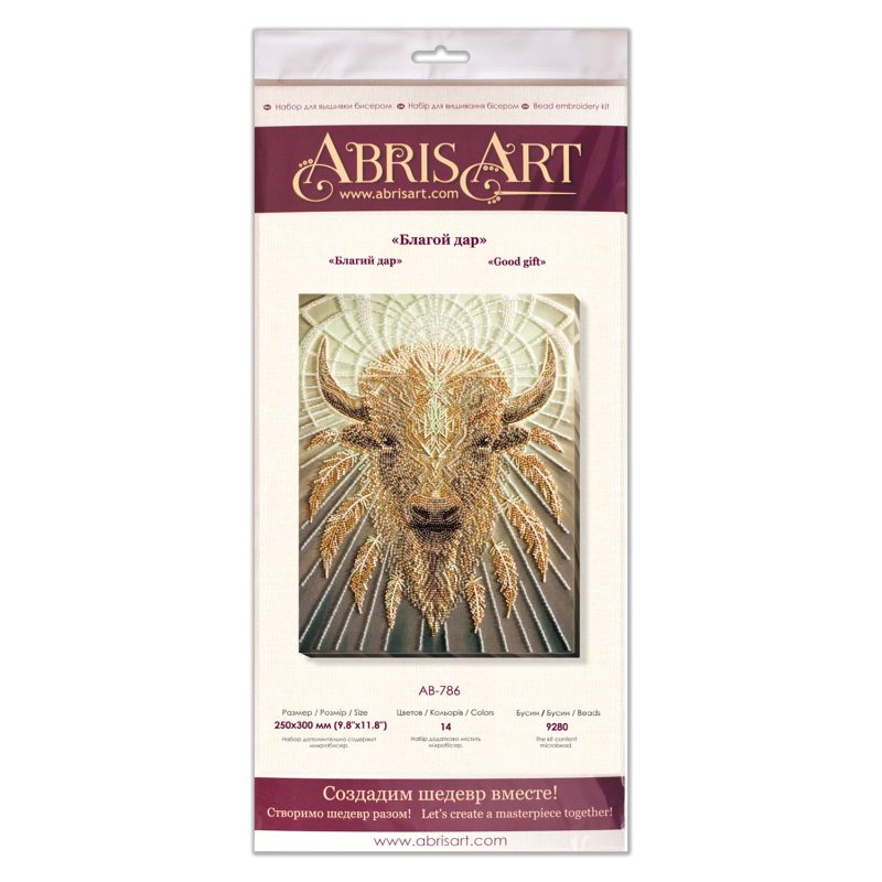Bead Embroidery Kit on Art Canvas "Good gift"