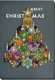 Bead Embroidery Kit on Art Canvas "Golden lights"