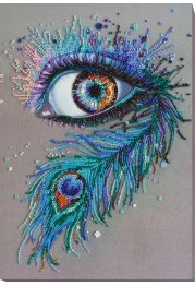 Bead Embroidery Kit on Art Canvas "Royal gaze"