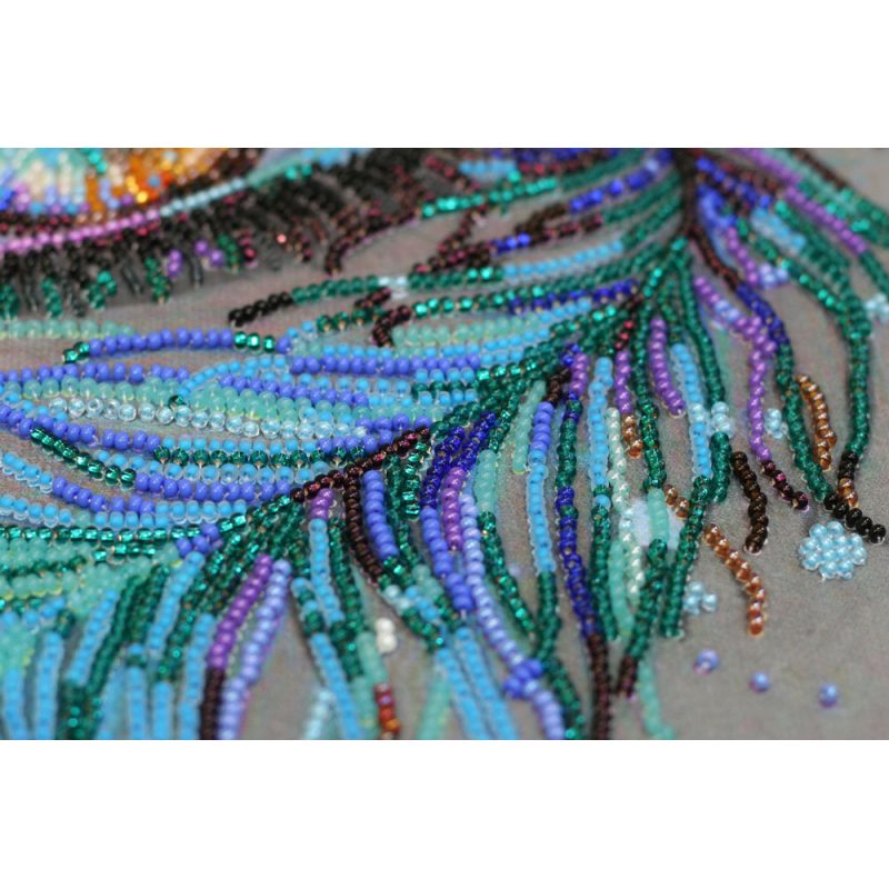 Bead Embroidery Kit on Art Canvas "Royal gaze"