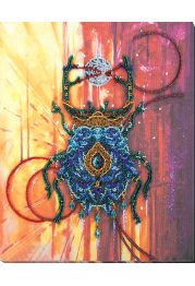 Bead Embroidery Kit on Art Canvas "Faberge beetle"