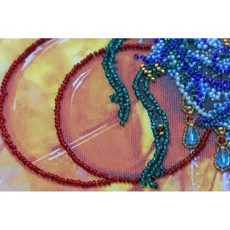Bead Embroidery Kit on Art Canvas "Faberge beetle"