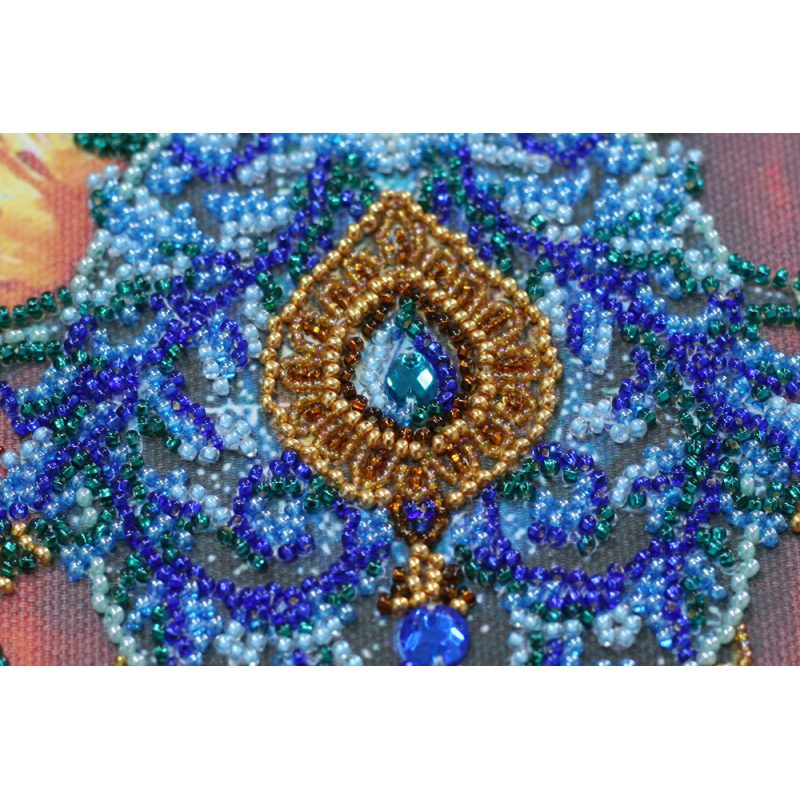 Bead Embroidery Kit on Art Canvas "Faberge beetle"