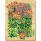 Bead Embroidery Kit on Art Canvas "Lotuses at sunset"