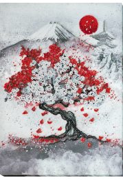 Bead Embroidery Kit on Art Canvas "Hanami"