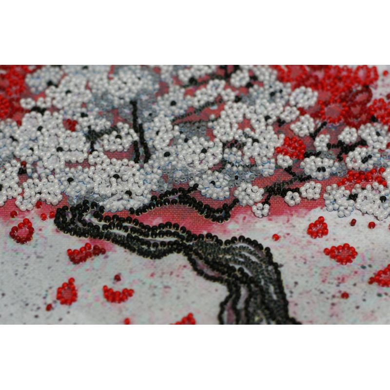 Bead Embroidery Kit on Art Canvas "Hanami"