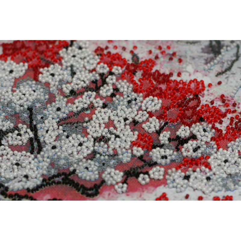 Bead Embroidery Kit on Art Canvas "Hanami"