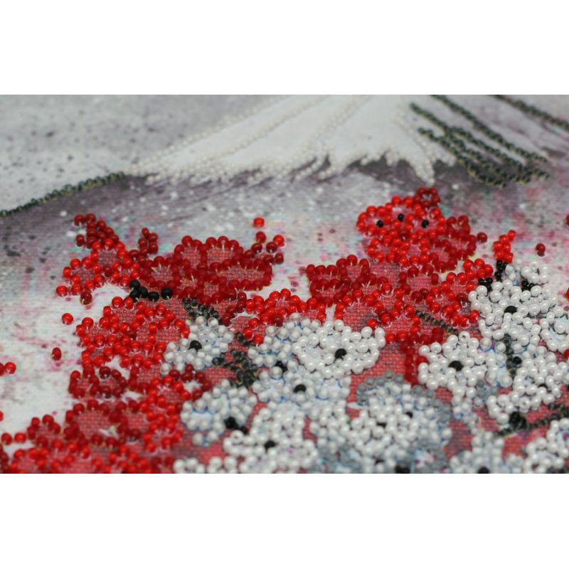 Bead Embroidery Kit on Art Canvas "Hanami"