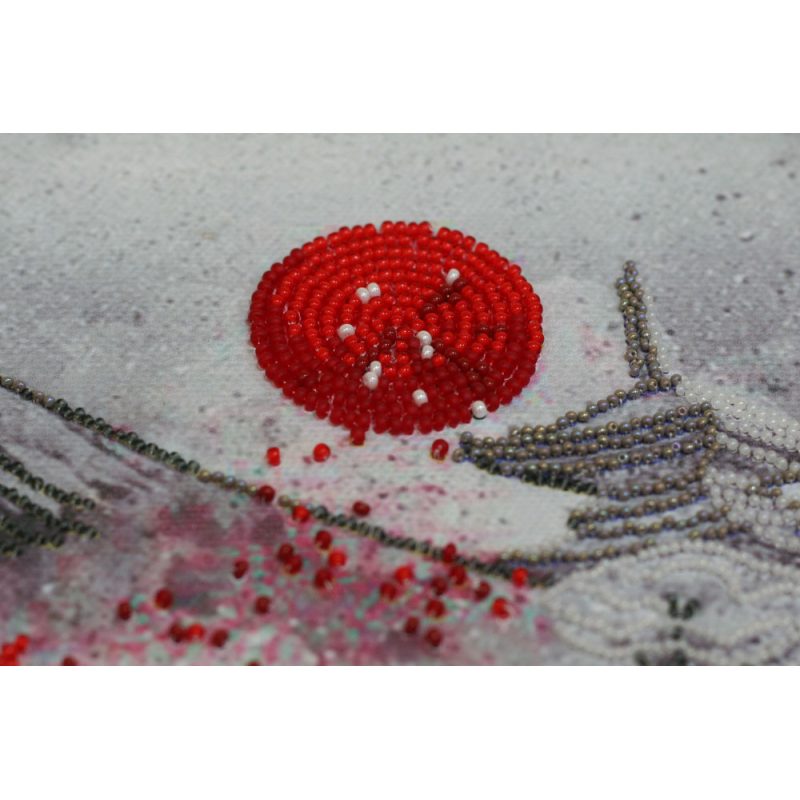 Bead Embroidery Kit on Art Canvas "Hanami"