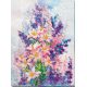 Bead Embroidery Kit on Art Canvas "Light pink"