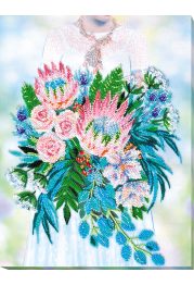 Bead Embroidery Kit on Art Canvas "Special day"