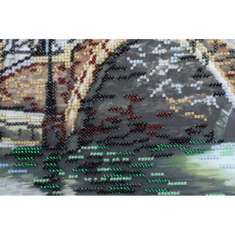 Microbead Embroidery Kit on Art Canvas "Reflection in the water"