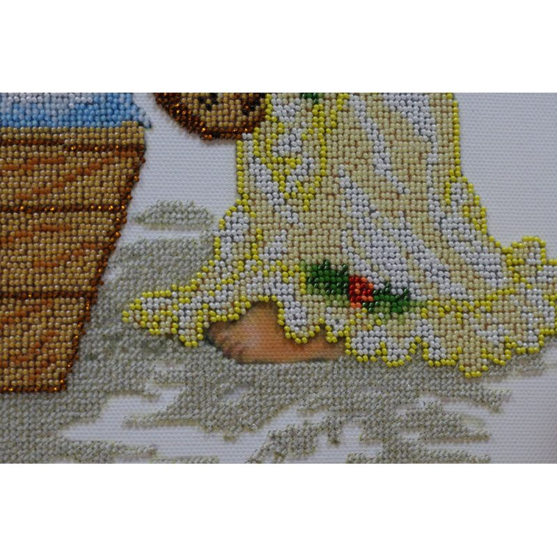 Microbead Embroidery Kit on Art Canvas "Lullaby of an angel"