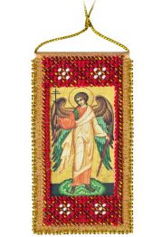 Talisman Bead Embroidery Kit on Art Canvas "Guardian-Angel Prayer (Russian text)"