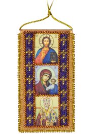 Talisman Bead Embroidery Kit on Art Canvas "Driver' Prayer (Russian text)"