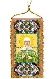Talisman Bead Embroidery Kit on Art Canvas "Prayer to Saint Matrona (Russian text)"