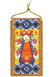 Talisman Bead Embroidery Kit on Art Canvas "Prayer for help in teaching (Russian text)"