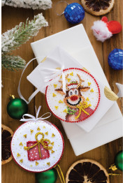 Christmas Ornament Bead Embroidery Kit "Christmas guest"