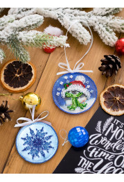 Christmas Ornament Bead Embroidery Kit "Warm embrace"