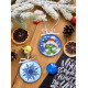 Christmas Ornament Bead Embroidery Kit "Warm embrace"