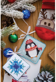 Christmas Ornament Bead Embroidery Kit "Sweet little penguin"