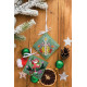 Christmas Ornament Bead Embroidery Kit "Warm hat"