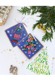 Christmas Ornament Bead Embroidery Kit "The holiday comes to us"