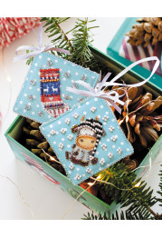 Christmas Ornament Bead Embroidery Kit "There is a calf swinging"