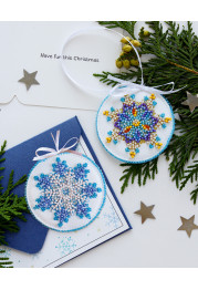 Christmas Ornament Bead Embroidery Kit "Small snowflake"