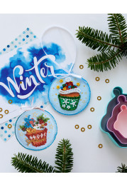 Christmas Ornament Bead Embroidery Kit "New Year sweets"
