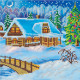 Bead Embroidery Pattern on Art Canvas "Christmas Eve"