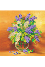 Bead Embroidery Pattern on Art Canvas "Lilac"