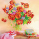 Bead Embroidery Pattern on Art Canvas "Morning Tea"
