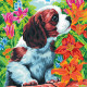 Bead Embroidery Pattern on Art Canvas "Puppy"